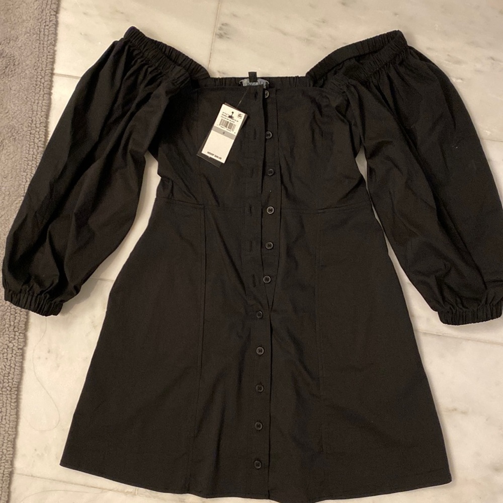 Danielle Bernstein Macys line babydoll dress with puffy sleeves